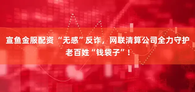 宣鱼金服配资 “无感”反诈，网联清算公司全力守护老百姓“钱袋子”！