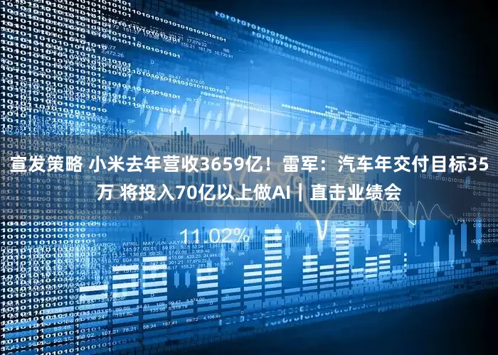 宣发策略 小米去年营收3659亿!雷军:汽车年交付目标35万 将投入70亿以上做AI|直击业绩会